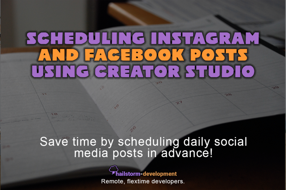 Scheduling instagram and facebook posts using creator studio
