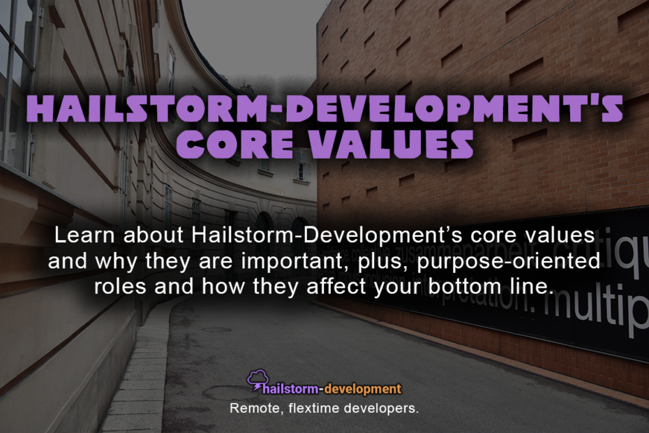 Hailstorm-Development's core values