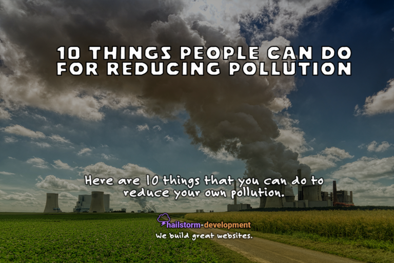 10 Things People Can Do For Reducing Pollution | Hailstorm-Development