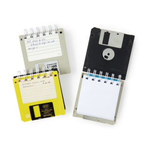 Notepads that look like floppy disks
