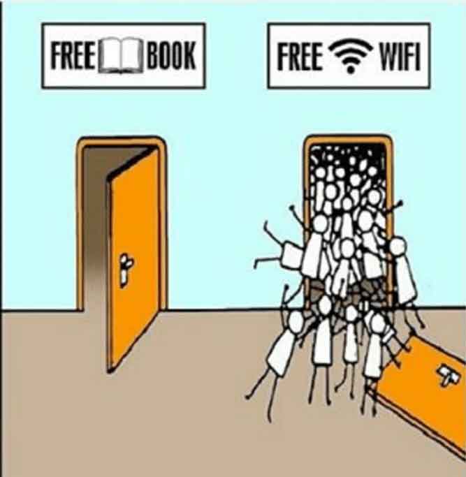 Free book vs free wifi