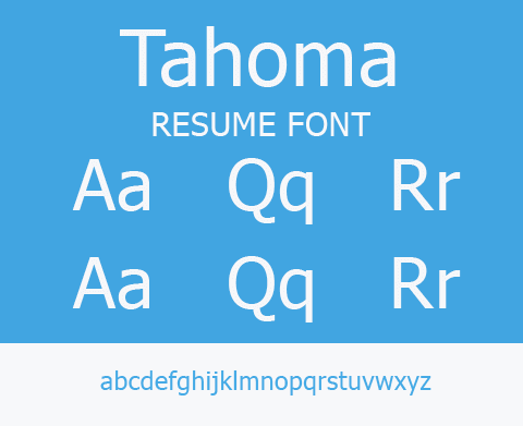 Tahoma font