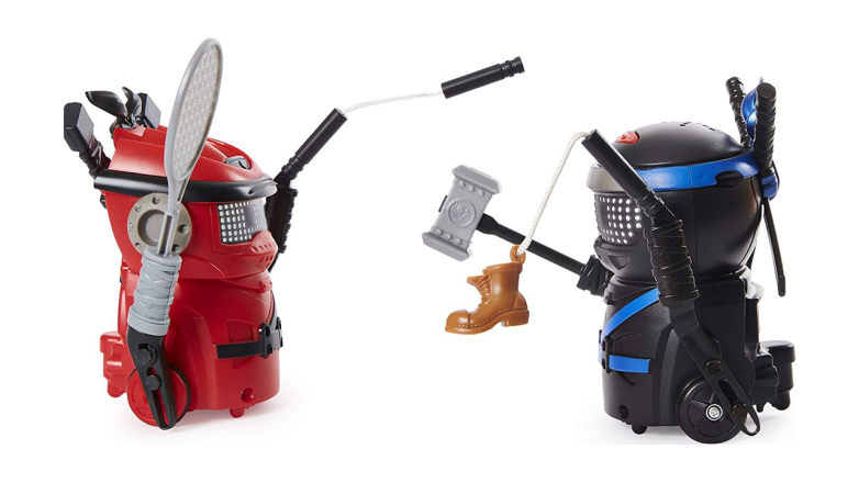 The Spinmaster Ninja Bots fight with whatever weapons you choose
