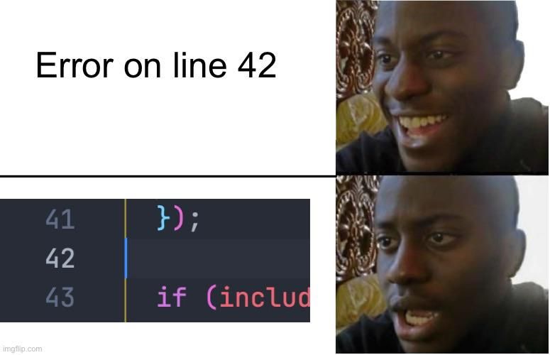 Error on line 42