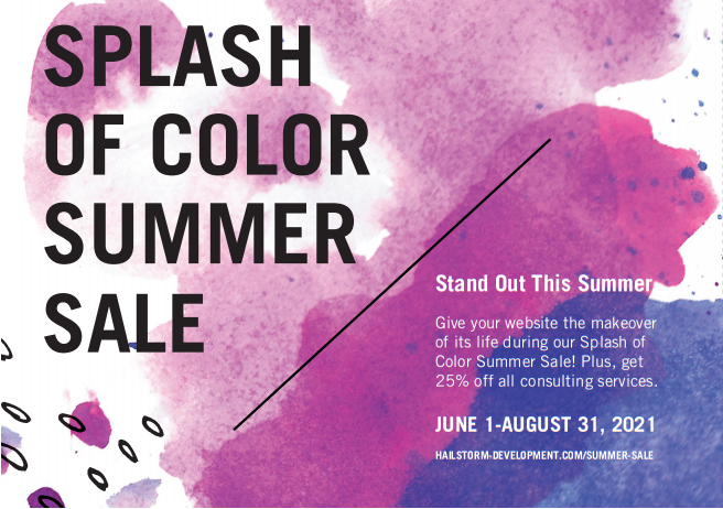 Splash of Color Summer Sale Postcard