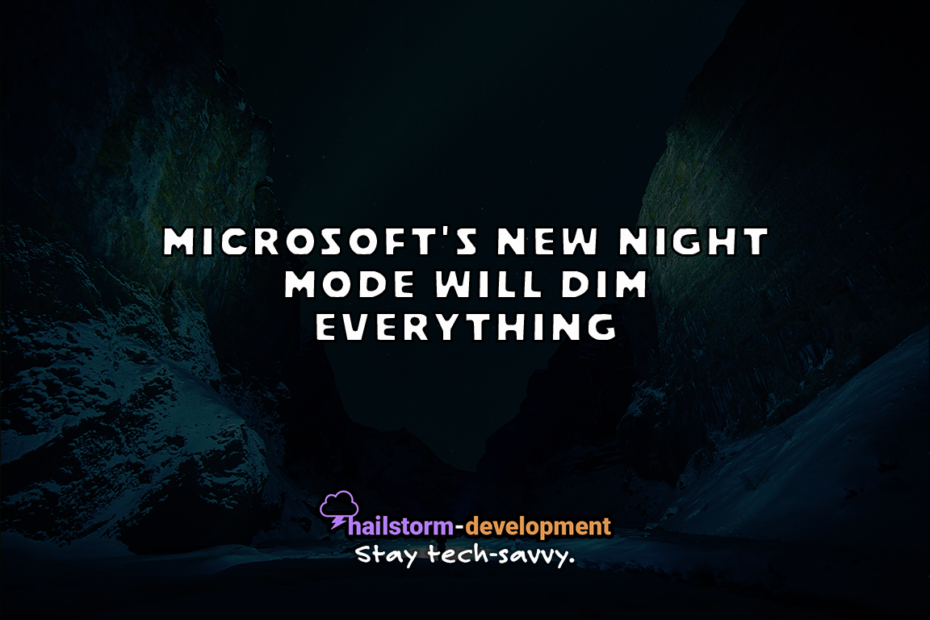 Microsoft night mode